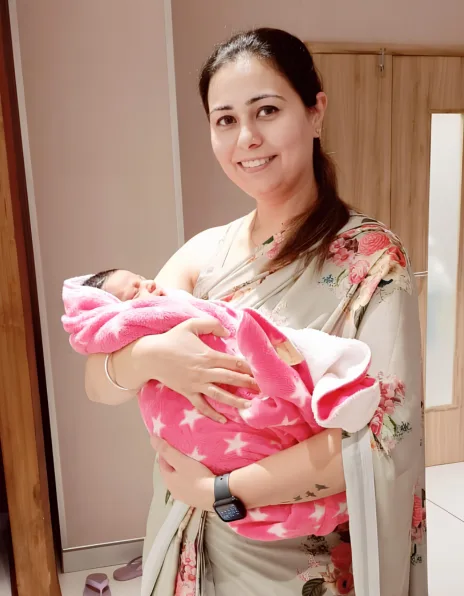Healthy newborn brought smiles to international family